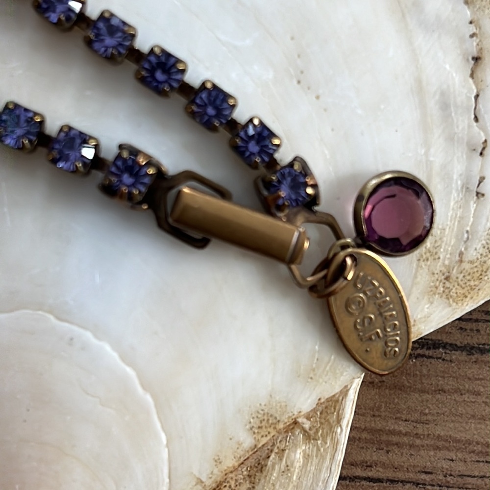 Purple Rhinestone Bracelet - Picture 2 of 5